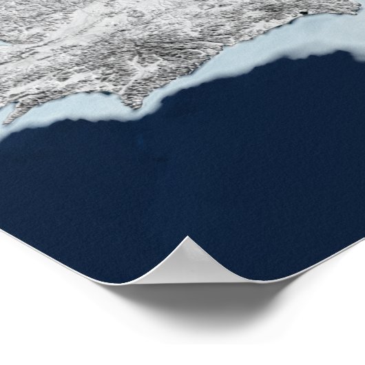 北極海氷2 ポスター (角)