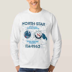 北極海航海の航路 Tシャツ
