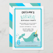 北極海誕生会の下の青いナルファル 招待状 (正面/裏面)