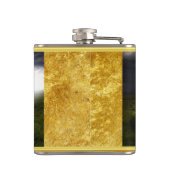 北極熊が北極の木製の看板を見ている フラスク (裏面)