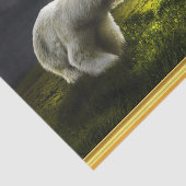 北極熊が北極の木製の看板を見ている 薄葉紙 (詳細)