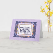 北極熊と北極太陽の挨拶空白の文 カード (黄色い花)