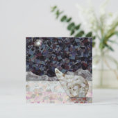 北極熊と星四角のクリスマスカー空白のド シーズンカード (スタンド正面)