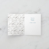 北極熊のベビーシャワー冬の青い少年 サンキューカード (内部)