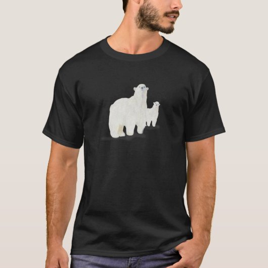 北極熊の母と憧れ Tシャツ (正面)