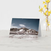 北極熊の雪像 カード (黄色い花)