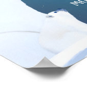 北極熊ラブノーザンライトウィンター ポスター (角)