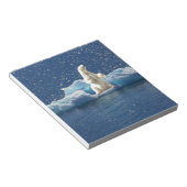 北極熊救北極星氷にスローガンを追加 ノートパッド (アングル)