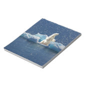 北極熊救北極星氷にスローガンを追加 ノートパッド (回転)