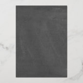 北極熊（くま）少年冬のベビーシャワー，雪片 箔招待状 (裏面)