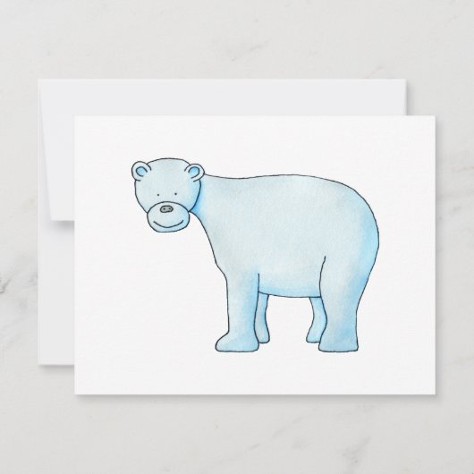 北極熊。 招待状 (裏面)