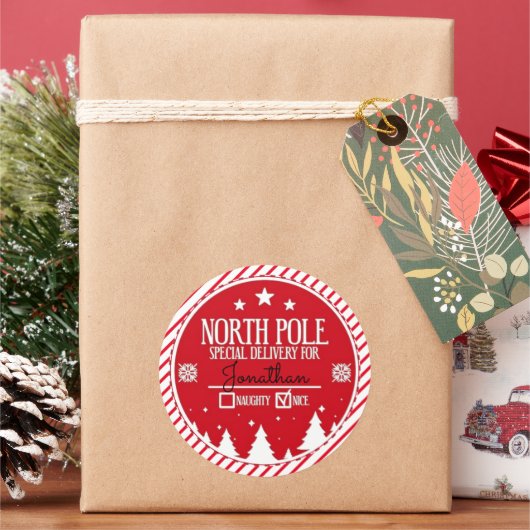 北極特別配送クリスマスラージ ラウンドシール (クリスマス)