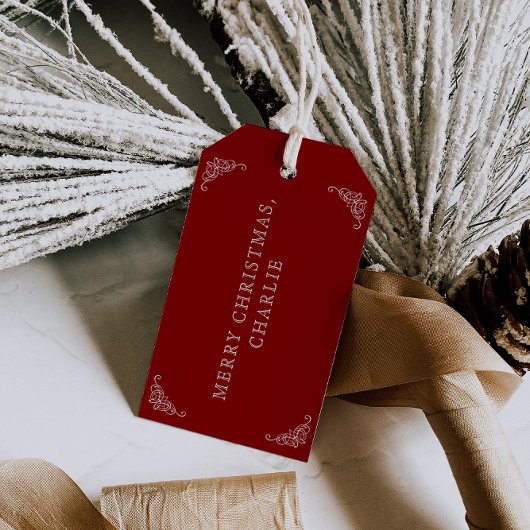 北極特別配達サンタレッドクリスマス ギフトタグ