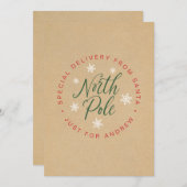 北極特殊配送クラフトブラウンカスタムカード サンキューカード (正面/裏面)