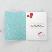 北極狐のクリスマス　ウッドランド　メリークリスマス シーズンカード (内部)