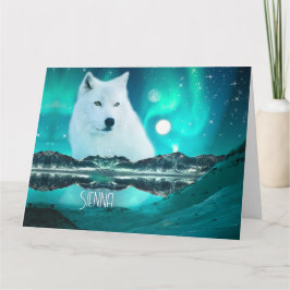 北極狼と魔法の夜、オーロラ カード