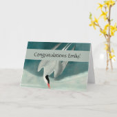 北極産のオードボンバード野生生物絵画の カード (黄色い花)