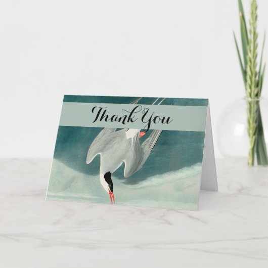 北極産のオードボンバード野生生物絵画の サンキューカード (正面)