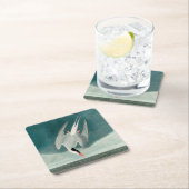 北極産のオードボンバード野生生物絵画の スクエアペーパーコースター (インサイチュ)