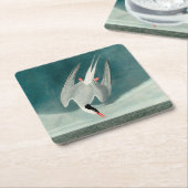 北極産のオードボンバード野生生物絵画の スクエアペーパーコースター (アングル)