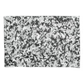 北極白グレーブラック迷彩柄迷彩模様 枕カバー (正面)