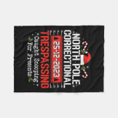 北極矯正の家族のクリスマス フリースブランケット (正面(横))