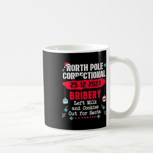 北極矯正クリスマスパジャマおもしろい コーヒーマグカップ (右)