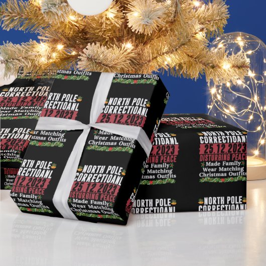 北極矯正不穏な平和家族 ラッピングペーパー (クリスマス)