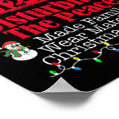 北極矯正作り家族衣服クリスマス ポスター (角)