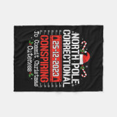 北極矯正共謀マッチングファミリー フリースブランケット (正面(横))