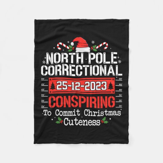 北極矯正共謀マッチングファミリー フリースブランケット (正面)