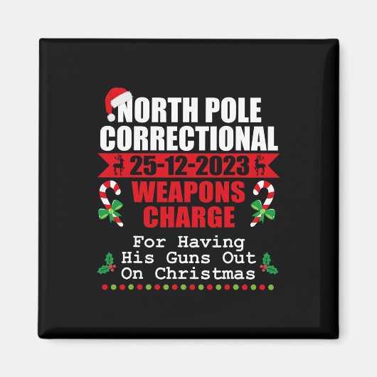 北極矯正兵器が彼の銃を撃つ マグネット (正面)