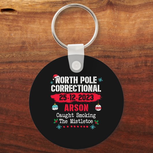 北極矯正放火がmの喫煙を捕らえた キーホルダー (正面)