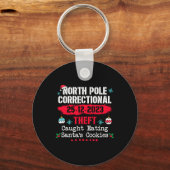 北極矯正窃盗がサンタ食べ物を捕まえた キーホルダー (正面)