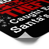 北極矯正窃盗がサンタ食べ物を捕まえた ポスター (角)