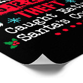 北極矯正窃盗がサンタ食べ物を捕まえた ポスター (角)