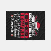 北極矯正誘拐交換姉妹C フリースブランケット (正面(横))