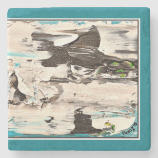 北極突進の、青および白いコースター ストーンコースター