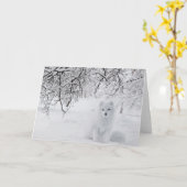 北極素晴らしキツネ カード (黄色い花)