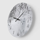 北極素晴らしキツネ ラージ壁時計 (傾斜)