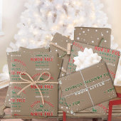 北極素朴からのクラフト特別配達 ラッピングペーパーシート