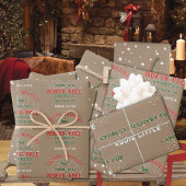 北極素朴からのクラフト特別配達 ラッピングペーパーシート