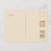 北極素朴ナス木材の背景 シーズンポストカード (裏面)
