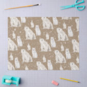 北極素朴冬エレガントの雪深い動物クラフト 薄葉紙 (クラフト)