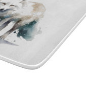 北極美しい：冬のキツネカスタム カッティングボード (角)