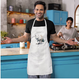 北極美しい：冬のキツネカスタム スタンダードエプロン