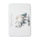 北極美しい：冬のキツネカスタム バスマット (正面縦)