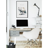 北極美しい：冬のキツネカスタム ポスター