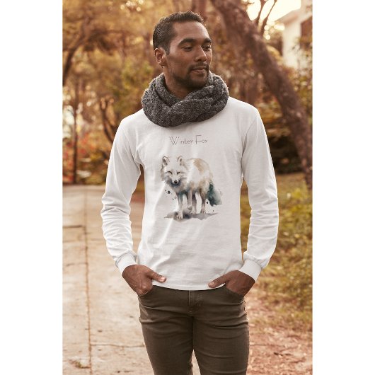 北極美しい:冬のキツネカスタム Tシャツ