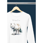 北極美しい:冬のキツネカスタム Tシャツ
